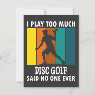 Disk Golf Funny Sprichwort Retro Disk Golf Postkarte