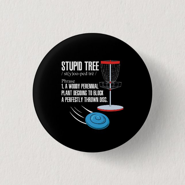 Disk Golf Geschenke Button (Vorderseite)