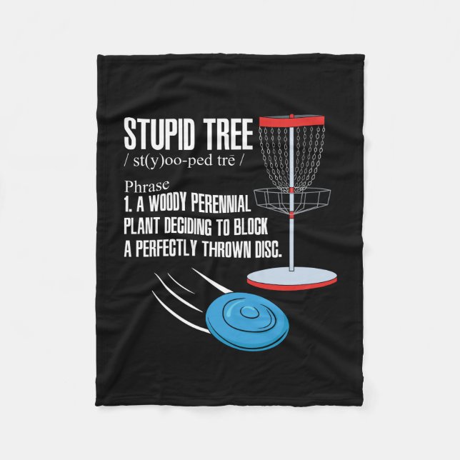 Disk Golf Geschenke Fleecedecke (Vorderseite)