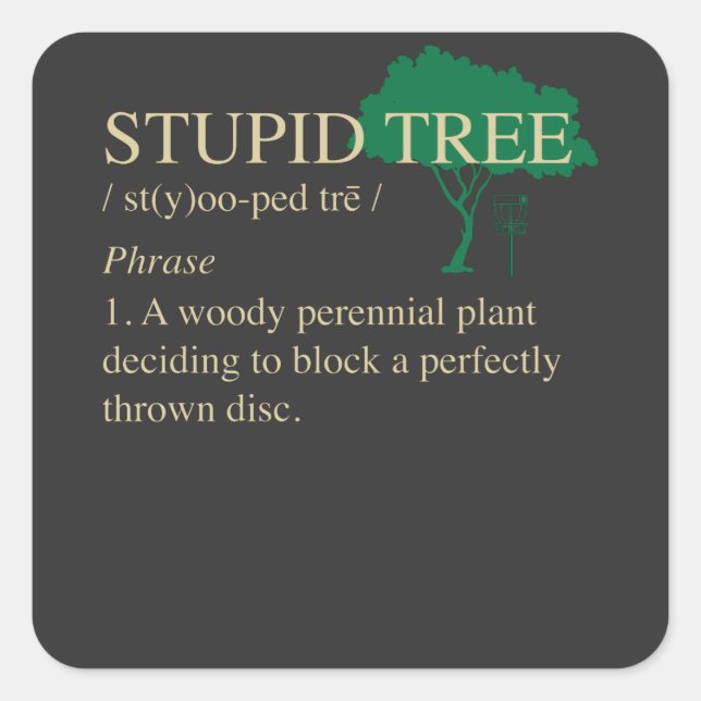 Disk Golf Geschenke Quadratischer Aufkleber (Vorderseite)