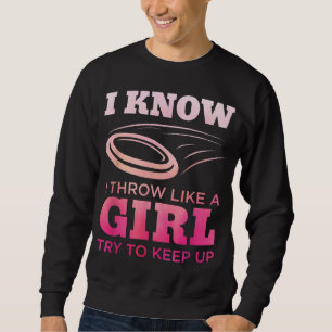 Disk Golf Girl Funny Disc Golfspielen Lover Player Sweatshirt