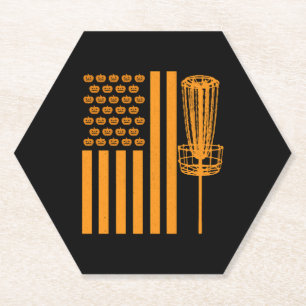 Disk Golf Halloween USA FLAG für DISCGOLF PLAYER Untersetzer