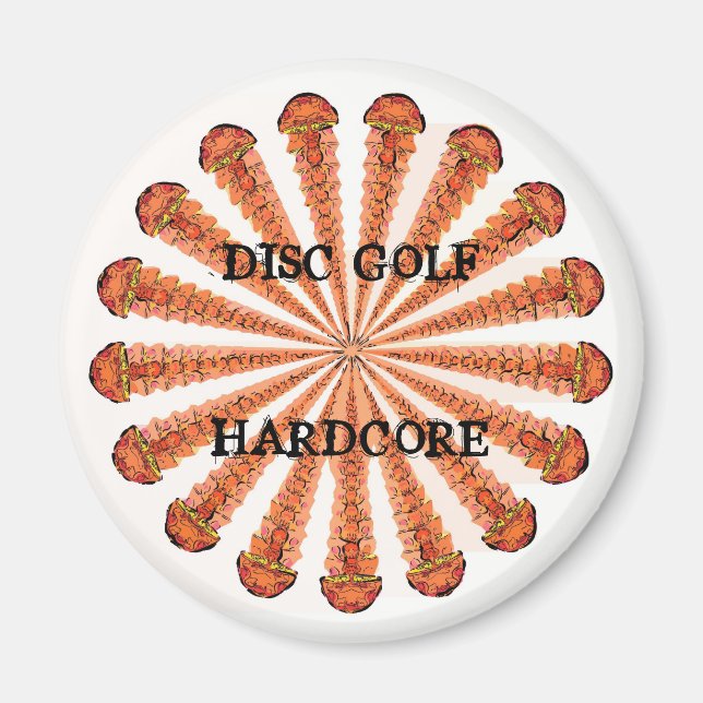 DISK GOLF HARDCORE MAGNET (Vorne)