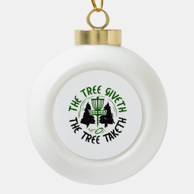 Disk Golf Keramik Kugel-Ornament (Vorderseite)