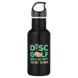 Disk Golf macht mich glücklich Edelstahlflasche