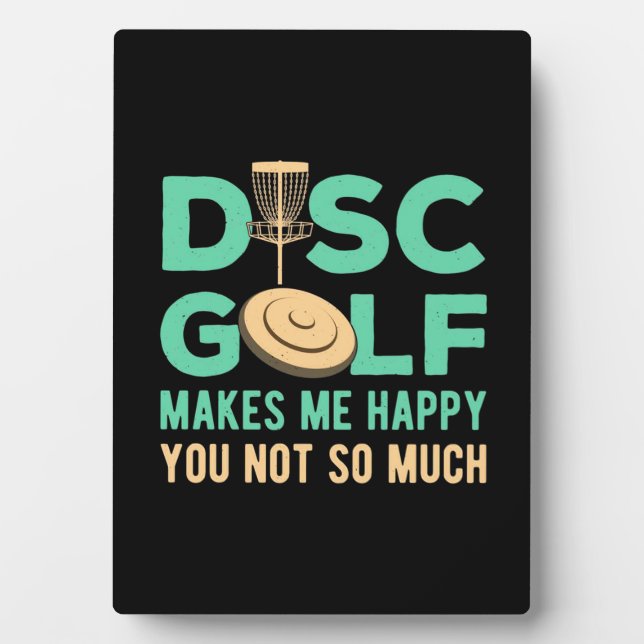 Disk Golf macht mich glücklich Fotoplatte (Vorderseite)