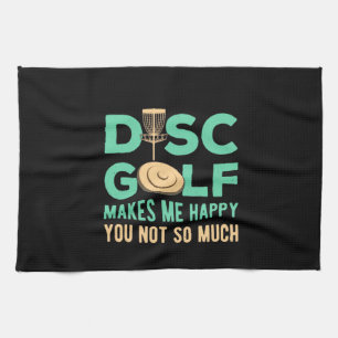 Disk Golf macht mich glücklich Geschirrtuch