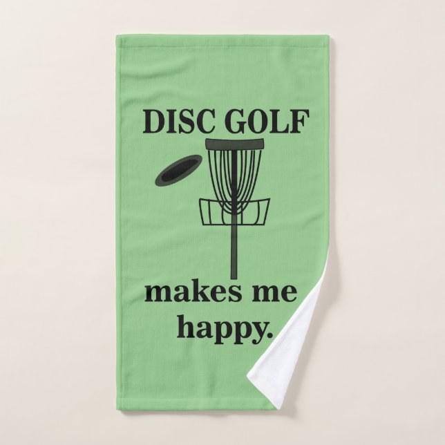 Disk Golf macht mich glücklich Golf Handtuch (Handtuch)