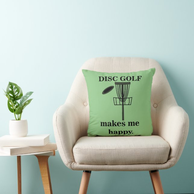 Disk Golf macht mich glücklich Golf Kissen (Stuhl )