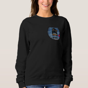 Disk Golf Mama Life Messy Bun Haare Brille Mütter Sweatshirt