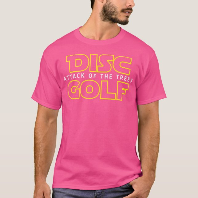 Disk Golf Men Disk Golf Trees T-Shirt (Vorderseite)
