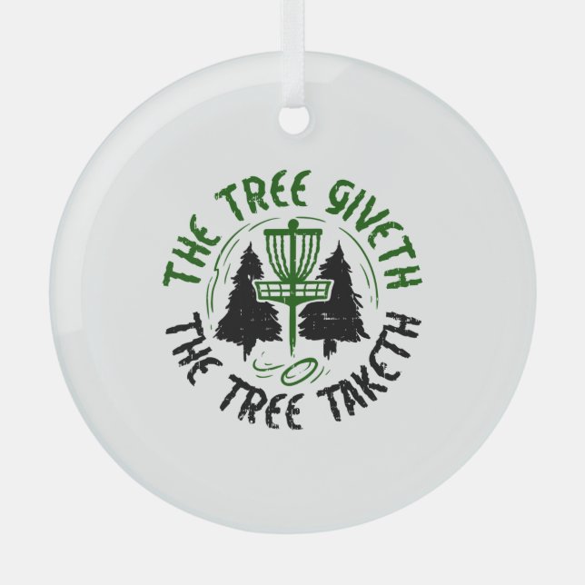 Disk Golf Ornament Aus Glas (Vorderseite)