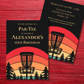 Disk Golf Par Tee Frisbee Golf Invitation Annivers