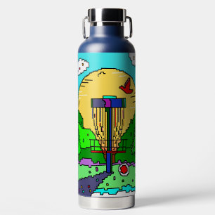 Disk Golf Pixel Art Trinkflasche