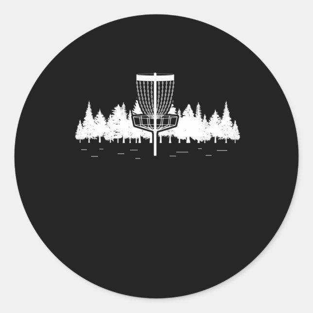 Disk Golf Player Forest Sport Frisbee Disc Golfing Runder Aufkleber (Vorderseite)
