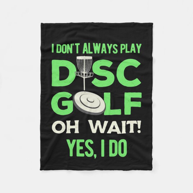 Disk Golf Player | Ich spiele nicht immer Golf spi Fleecedecke (Vorderseite)