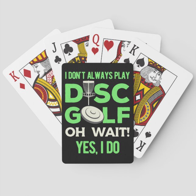 Disk Golf Player | Ich spiele nicht immer Golf spi Spielkarten (Rückseite)
