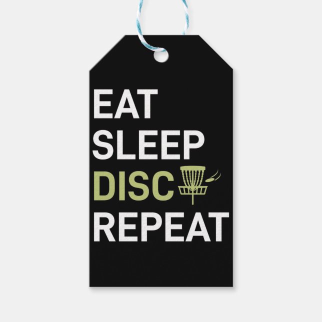 Disk Golf Player | Sleep Disk Golf wiederholen Geschenkanhänger (Vorderseite)