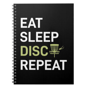 Disk Golf Player   Sleep Disk Golf wiederholen Notizblock