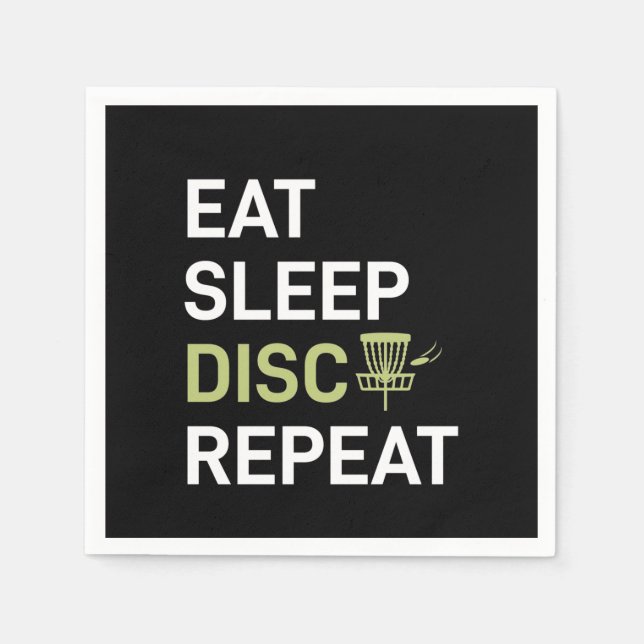 Disk Golf Player | Sleep Disk Golf wiederholen Serviette (Vorderseite)