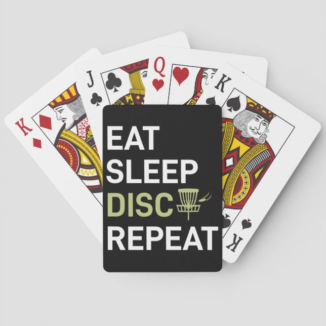 Disk Golf Player | Sleep Disk Golf wiederholen Spielkarten (Rückseite)