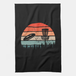 Disk Golf Retro Geschirrtuch