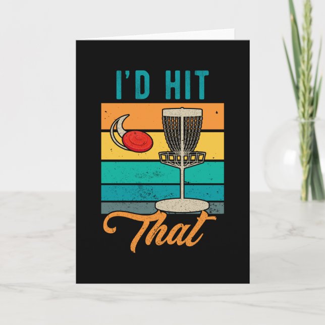 Disk Golf Retro Ich würde das treffen Karte (Vorderseite)