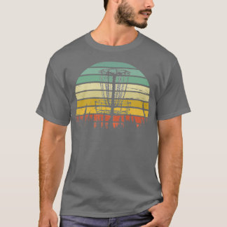 Disk Golf Retro Sonnenuntergang T-Shirt