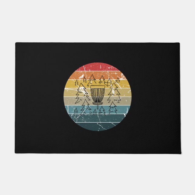 Disk Golf Retro Vintag Fußmatte (Vorderseite)