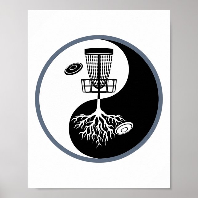 Disk Golf S für Männer Frauen - Yin Yang Poster (Vorne)