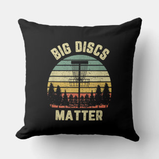 Disk Golf Shirt Funny Big Discs Matter Retro Disk Kissen