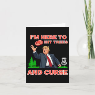 Disk Golf Shirt Funny Hit Trees und Curse Retro Di Karte