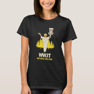 Disk Golf Shirt WWJT Was Jesus würde Frisbe werfen