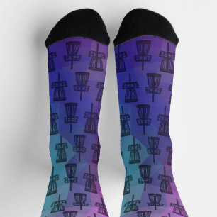 Disk Golf Socks - schwarzes Korbmuster Socken