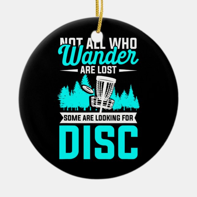 Disk Golf Sports Frisbee Tree Korbkette Keramik Ornament (Vorne)