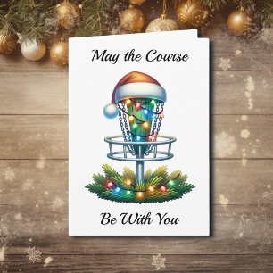 Disk Golf Themed Weihnachten Karte