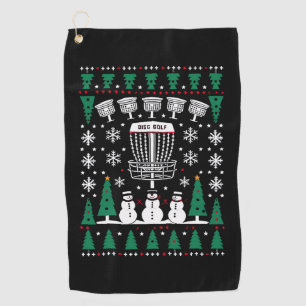 Disk Golf Ugly Christmas Sweater Pajama Geschenke Golfhandtuch