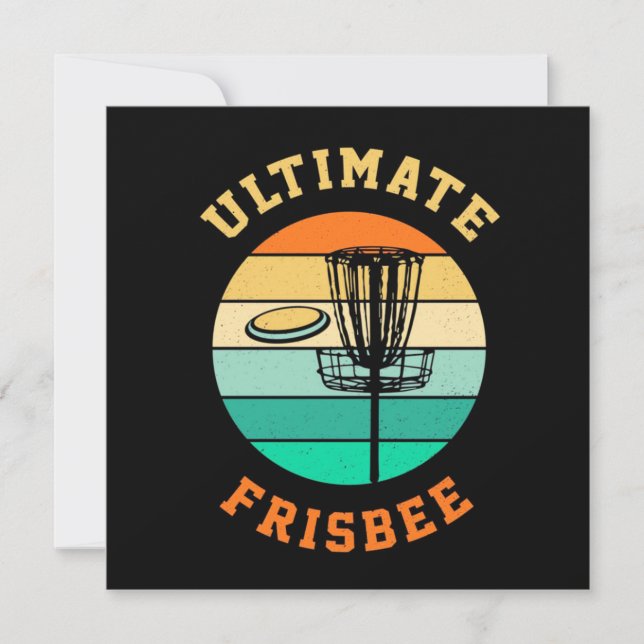 Disk Golf Ultimate Frisbee Feiertagskarte (Vorderseite)