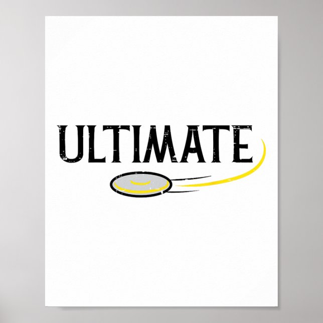 Disk Golf Ultimate Frisbee Frolf Sport Player Männ Poster (Vorne)