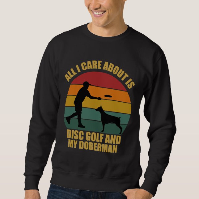 Disk Golf und Doberman Sweatshirt (Vorderseite)