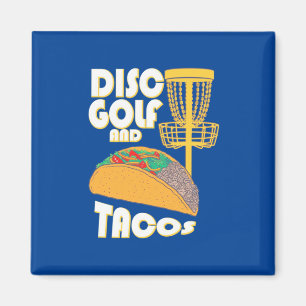 Disk Golf und Tacos Magnet