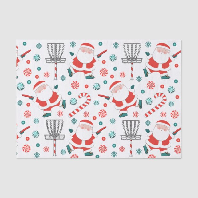 Disk Golf Weihnachtsfeiertag Seidenpapier (Vorderseite)