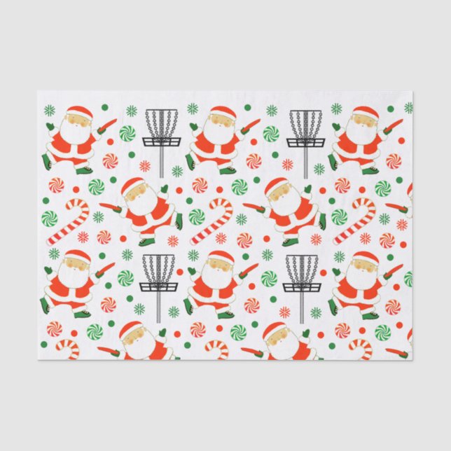 Disk Golf Weihnachtsfeiertag Seidenpapier (Vorderseite)