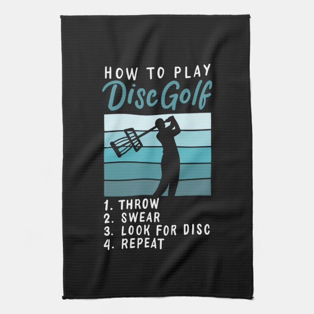 Disk Golf - Wie Sie Golf spielen Geschirrtuch (Vertikal)