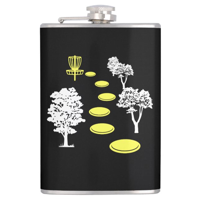 Disk Golf Woods Disk Golfer-Geschenk Flachmann (Vorderseite)