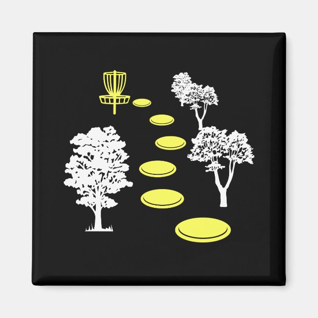 Disk Golf Woods Disk Golfer-Geschenk Magnet (Vorne)