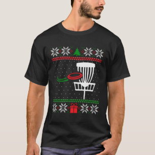 Disk Golfer Matching Ugly Christmas Disk Golf Frie T-Shirt