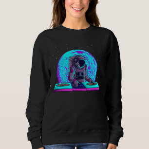 Disk Jockey Astronaut Dj Radio Club Turntablist Mu Sweatshirt