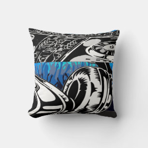 Disk Jockey Blue und Red Pillow Kissen