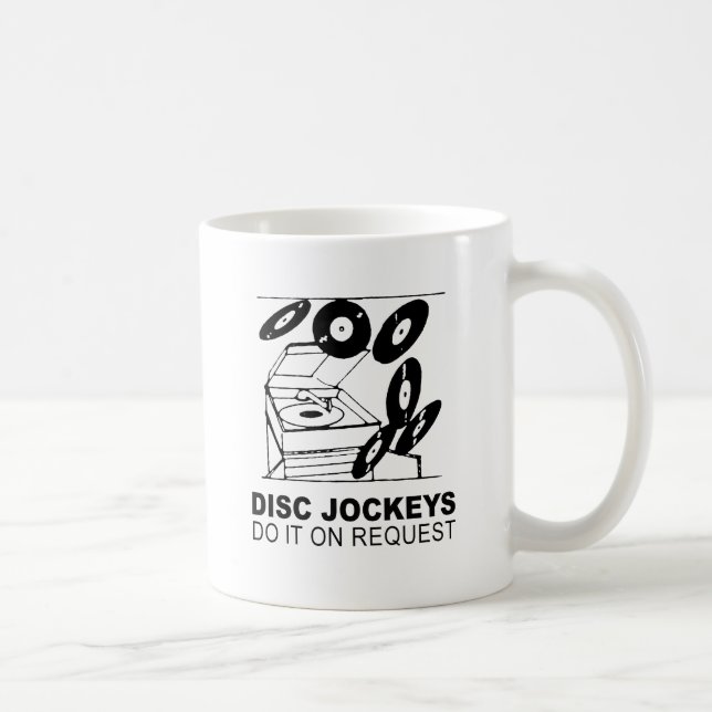 Disk-Jockeys tun dies auf Anfrage Kaffeetasse (Rechts)